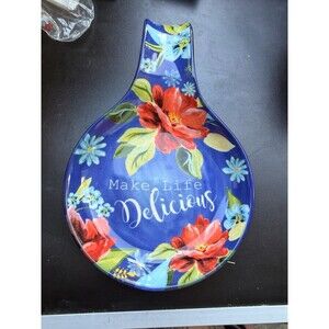 The Pioneer Woman Spring Bouquet Spoon Rest Blue Floral Make Life Delicious